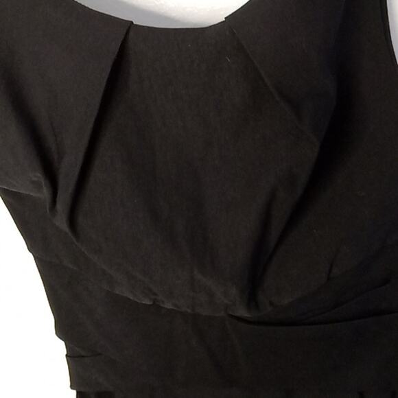 teezeme Juniors Size 1 Black Sleeveless Cross Waist Sheath Dress With Pockets - Picture 3 of 10